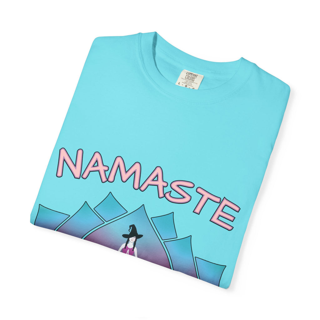 “Namaste, Witchlings” Unisex Tee – cozy, magick-infused softness for your yoga flow, ritual practice, or everyday witchy wanderings.