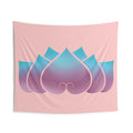 Lotus Wall Tapestry – Pink & Teal Gradient Meditation Decor