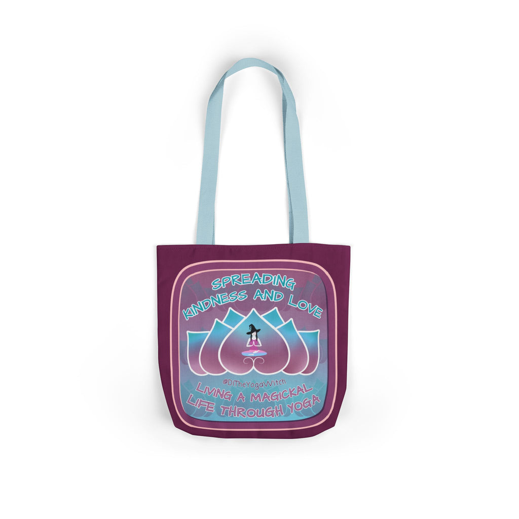 Yoga Witchling Canvas Tote Bag with Colorful Straps