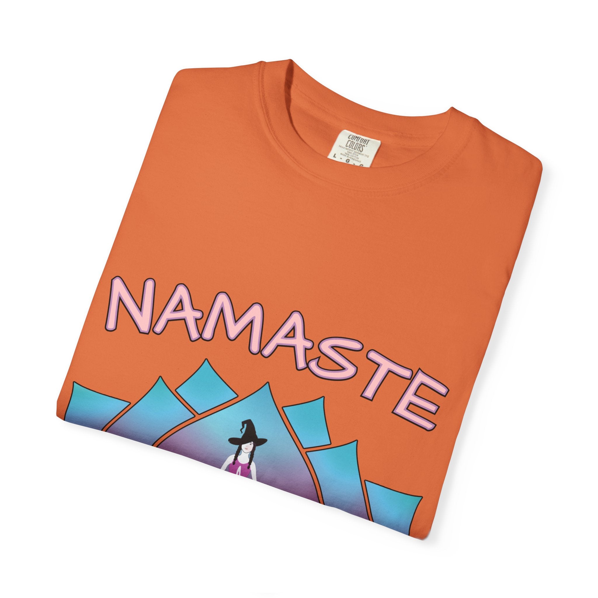 “Namaste, Witchlings” Unisex Tee – cozy, magick-infused softness for your yoga flow, ritual practice, or everyday witchy wanderings.
