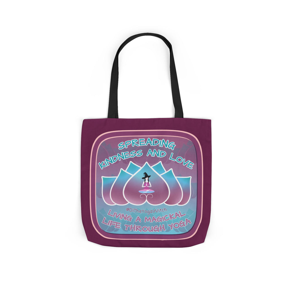 Yoga Witchling Canvas Tote Bag with Colorful Straps