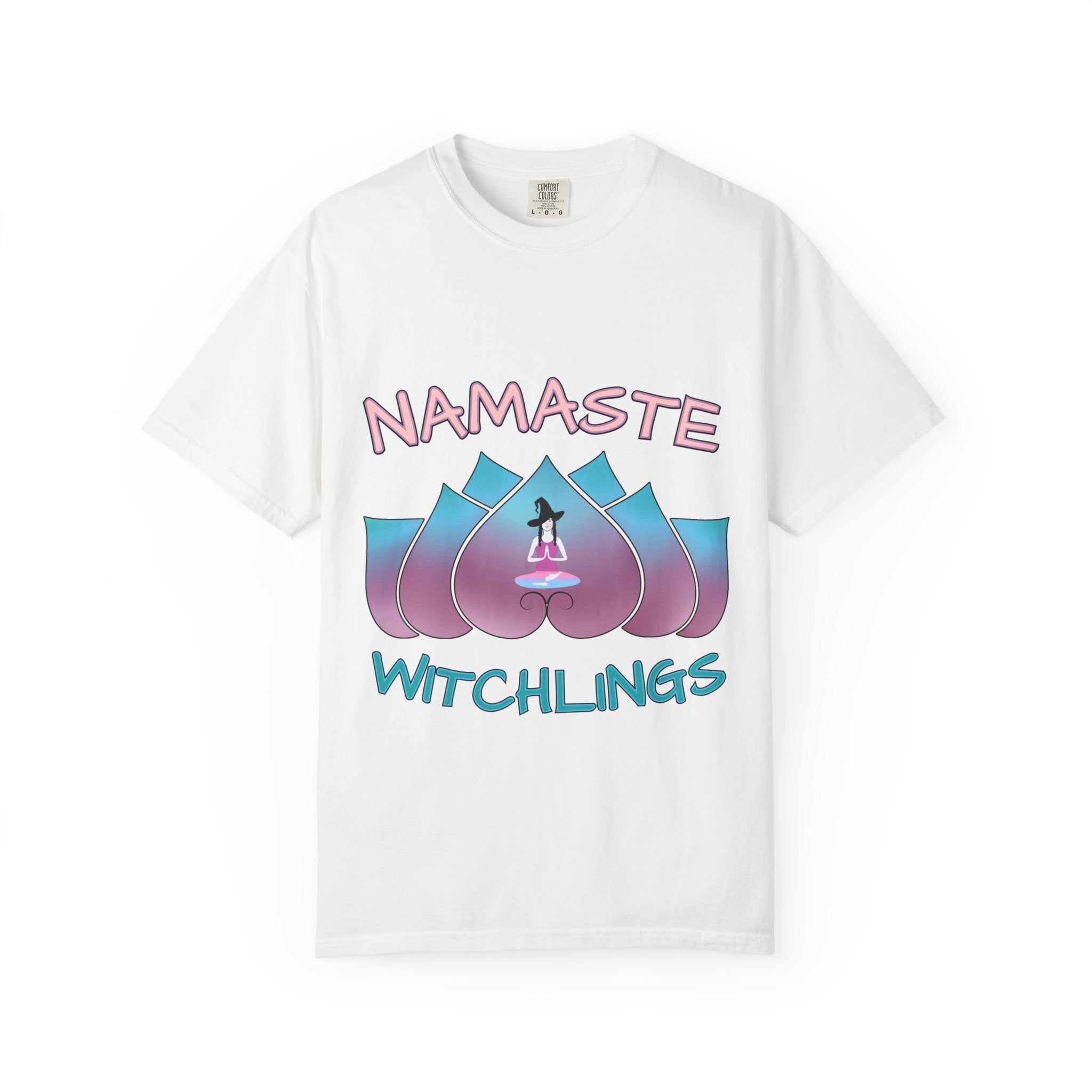 “Namaste, Witchlings” Unisex Tee – cozy, magick-infused softness for your yoga flow, ritual practice, or everyday witchy wanderings.