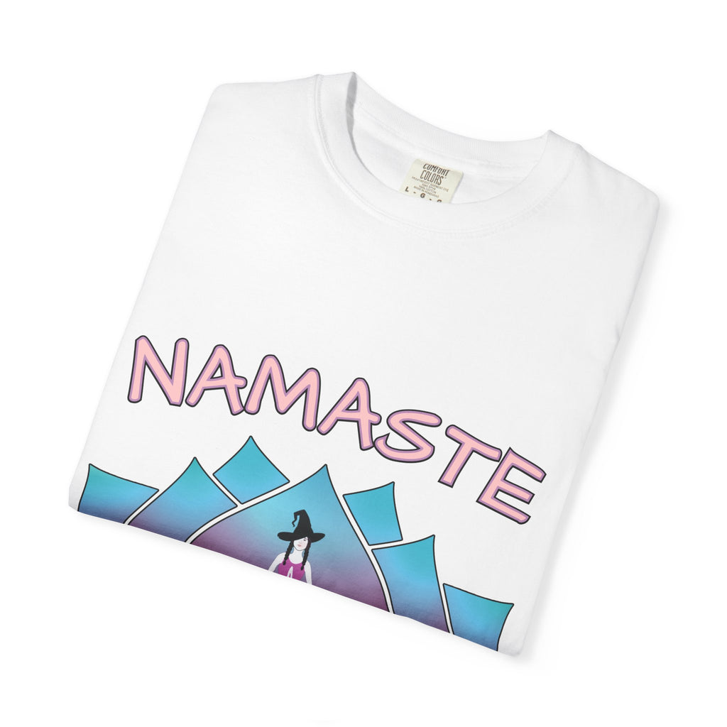 “Namaste, Witchlings” Unisex Tee – cozy, magick-infused softness for your yoga flow, ritual practice, or everyday witchy wanderings.