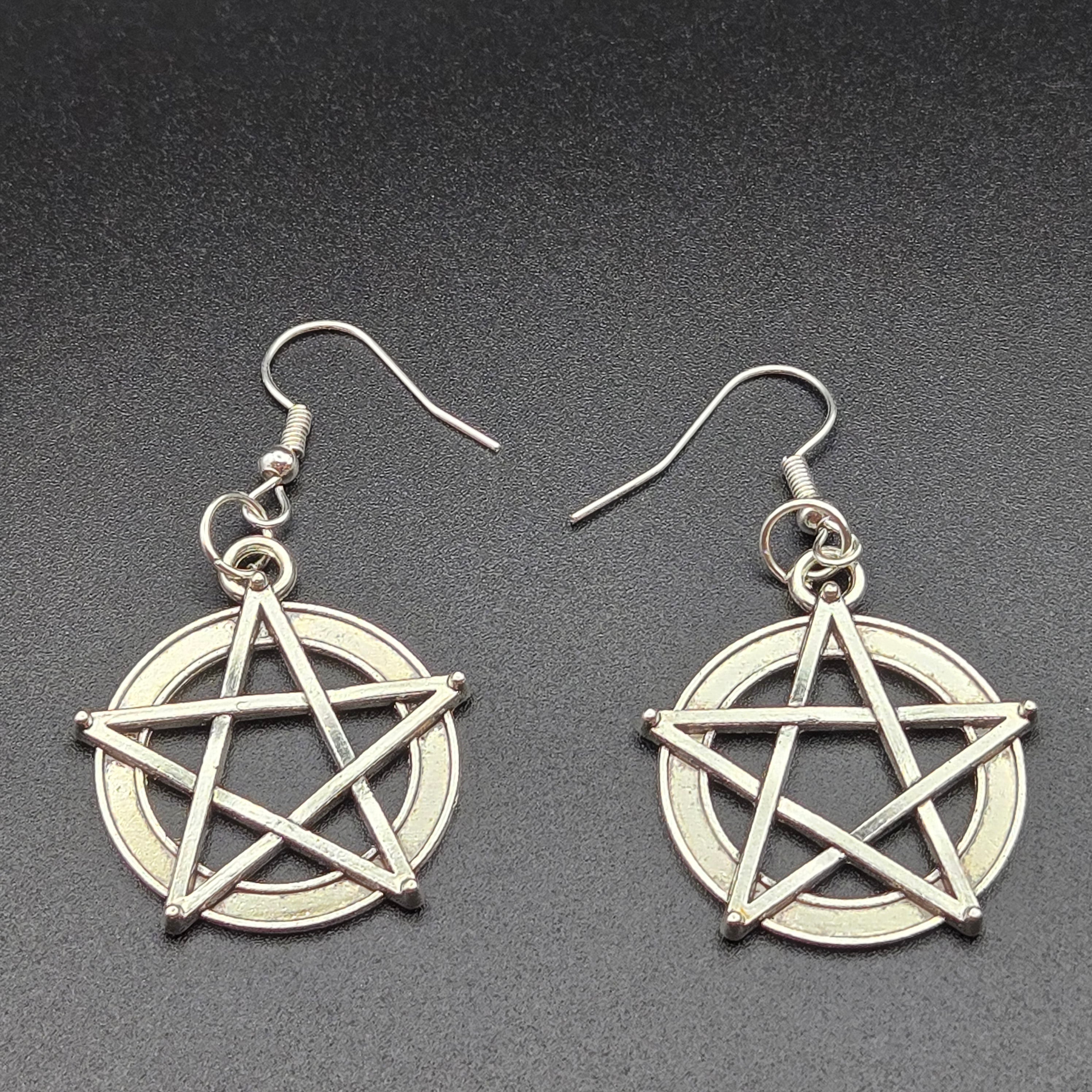“Circle of Protection” Pentacle Earrings