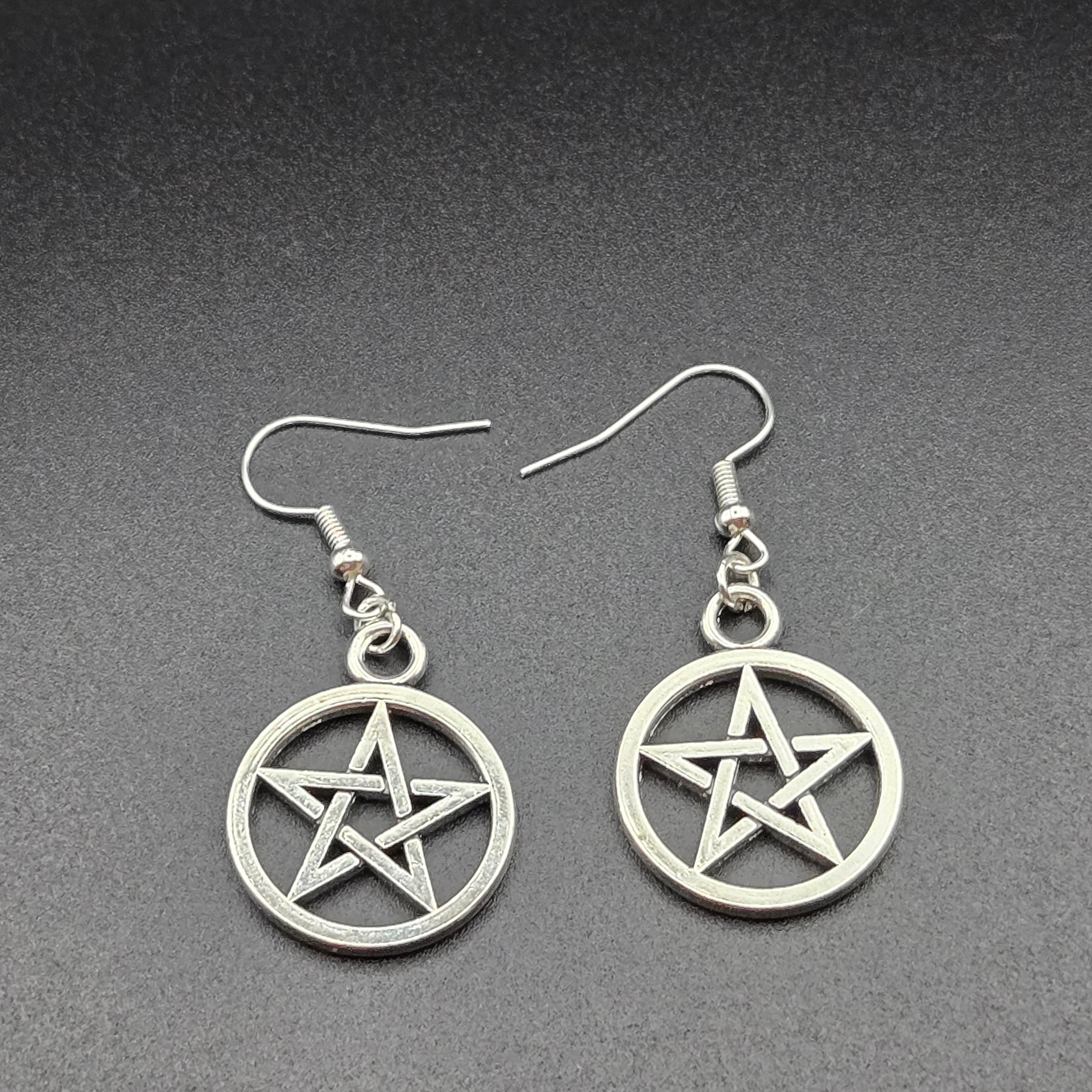 “Everyday Balance” Medium Pentacle Earrings