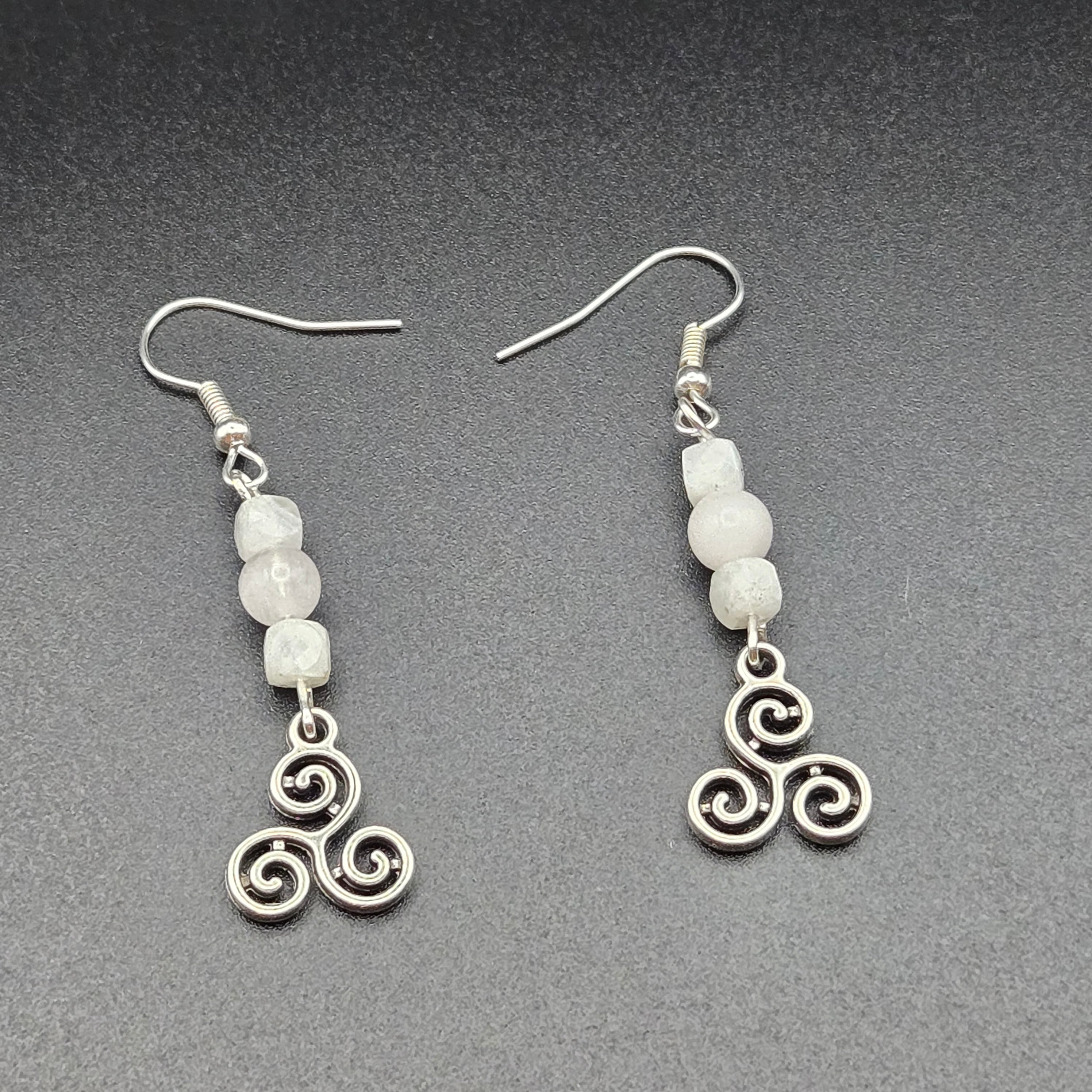 “Moonlit Triskele” Earrings