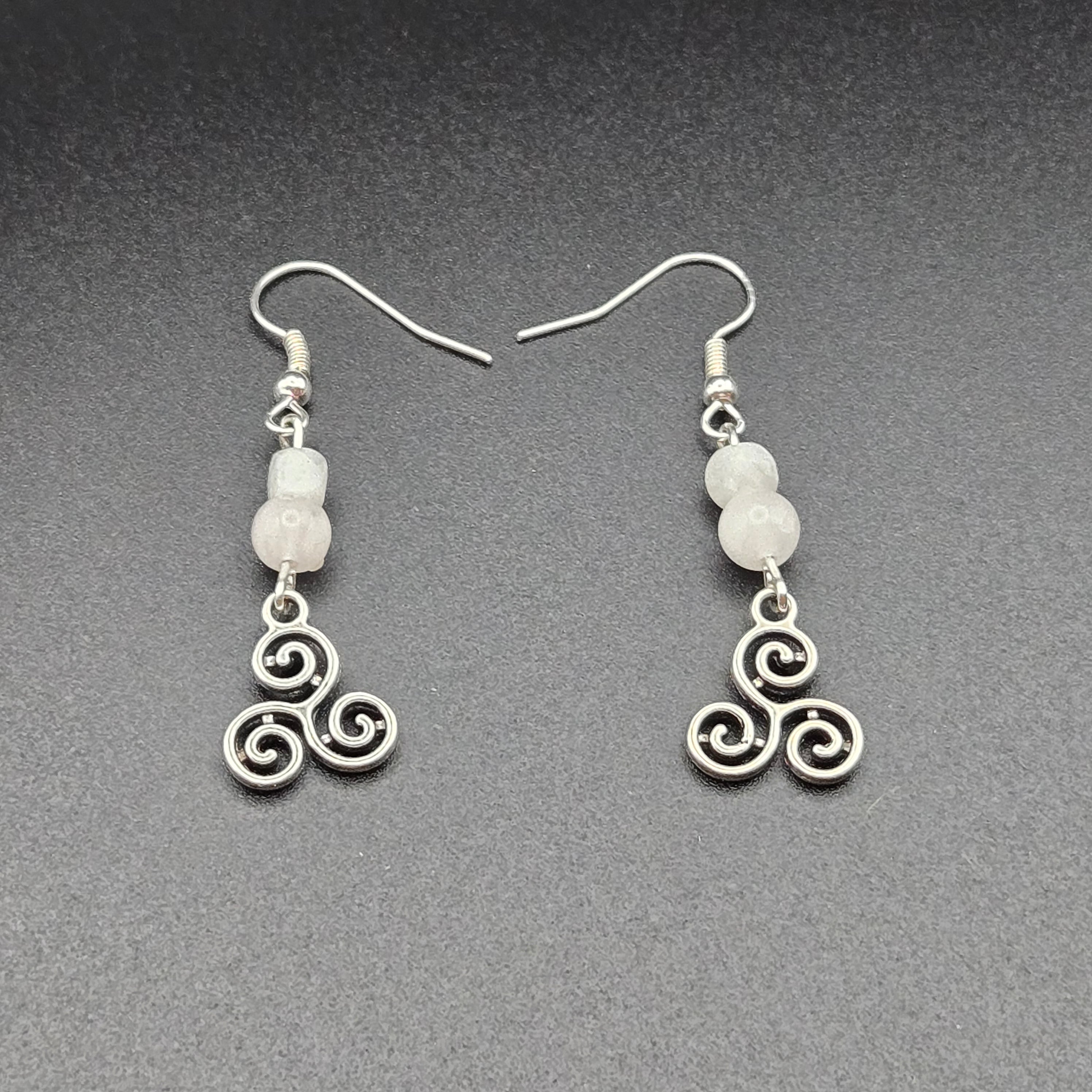 “Triple Spiral Serenity” Earrings