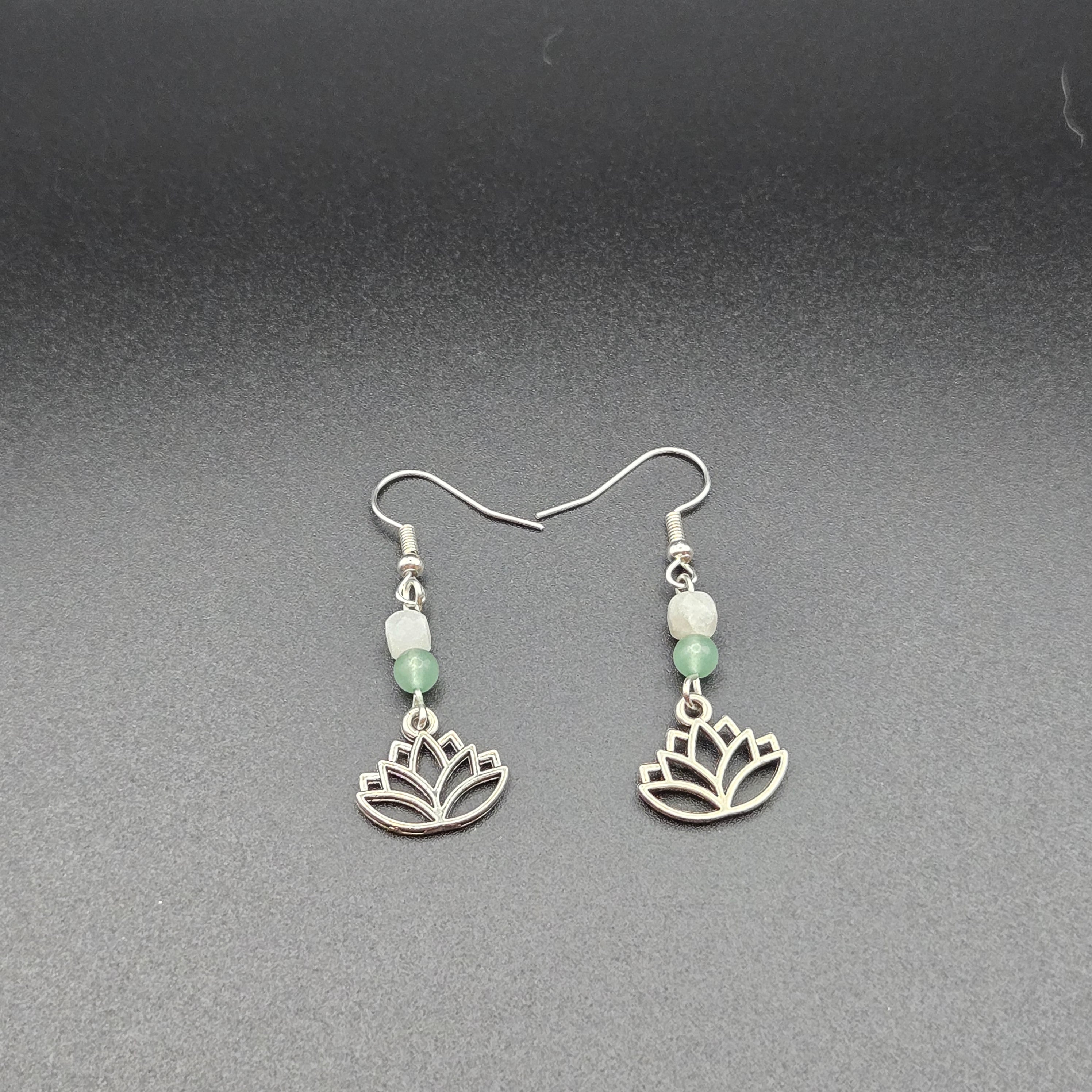 “Lotus of Renewal” Healing Crystal Earrings