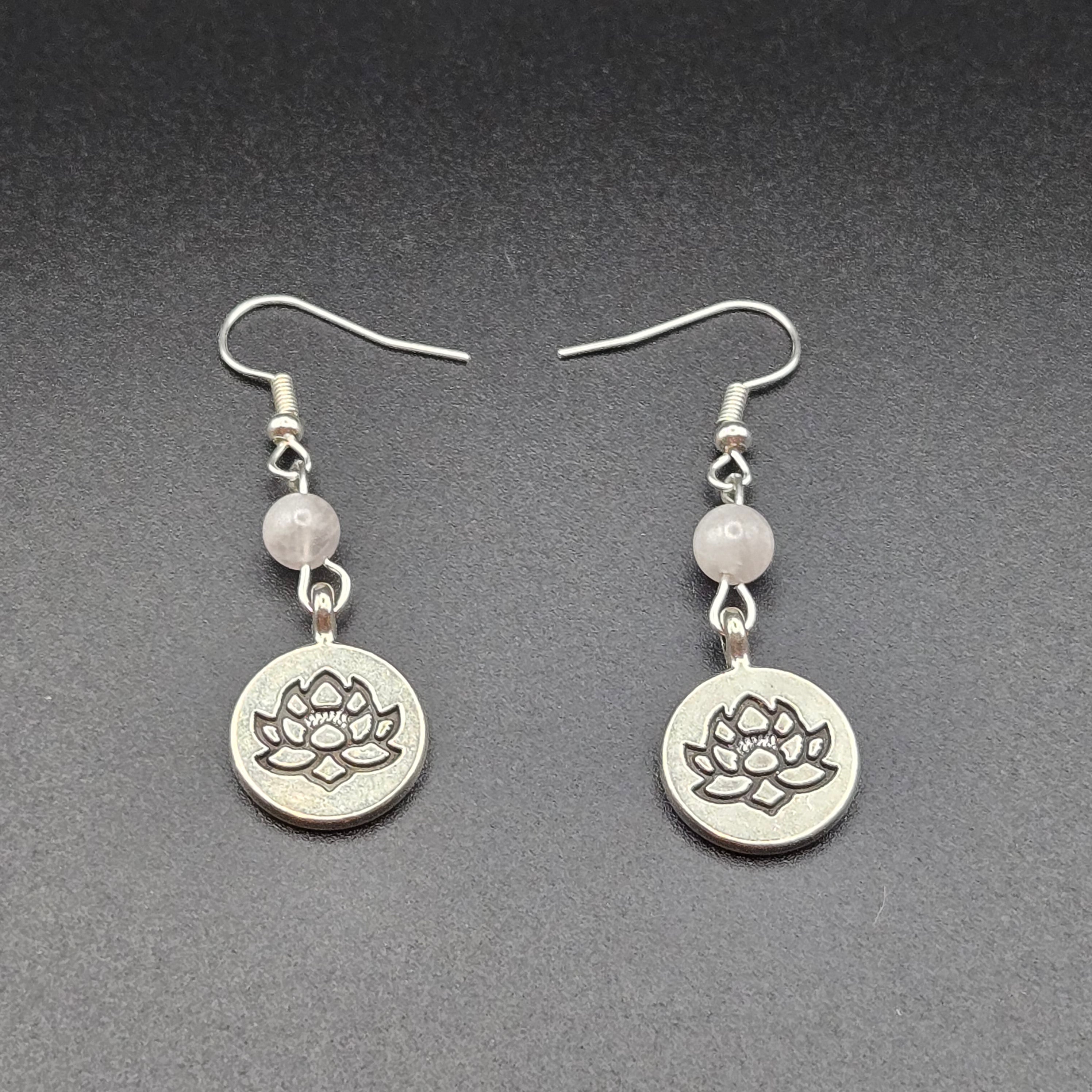 “Rose Lotus” Heart-Healing Earrings