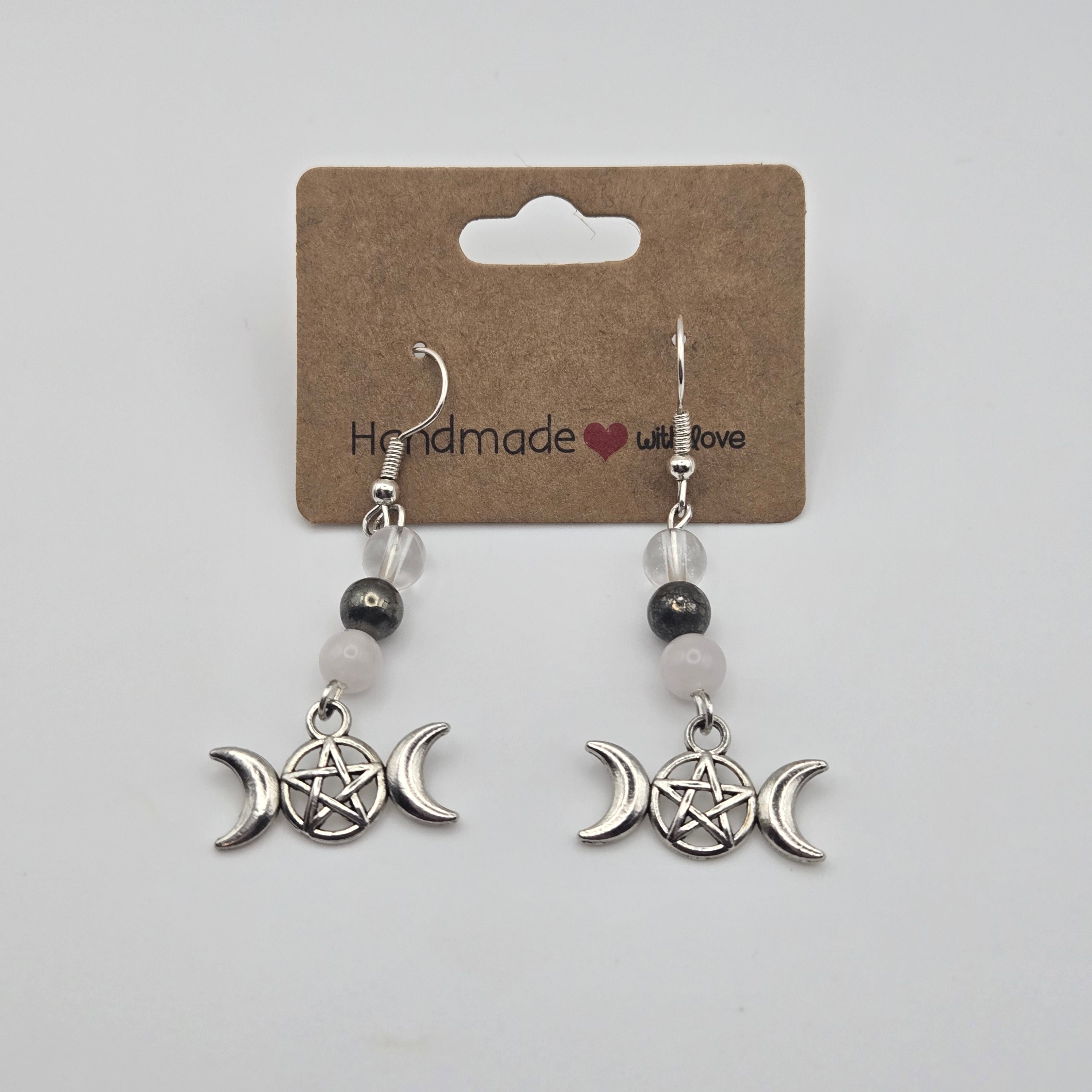 Heart & Will Triple Moon Earrings