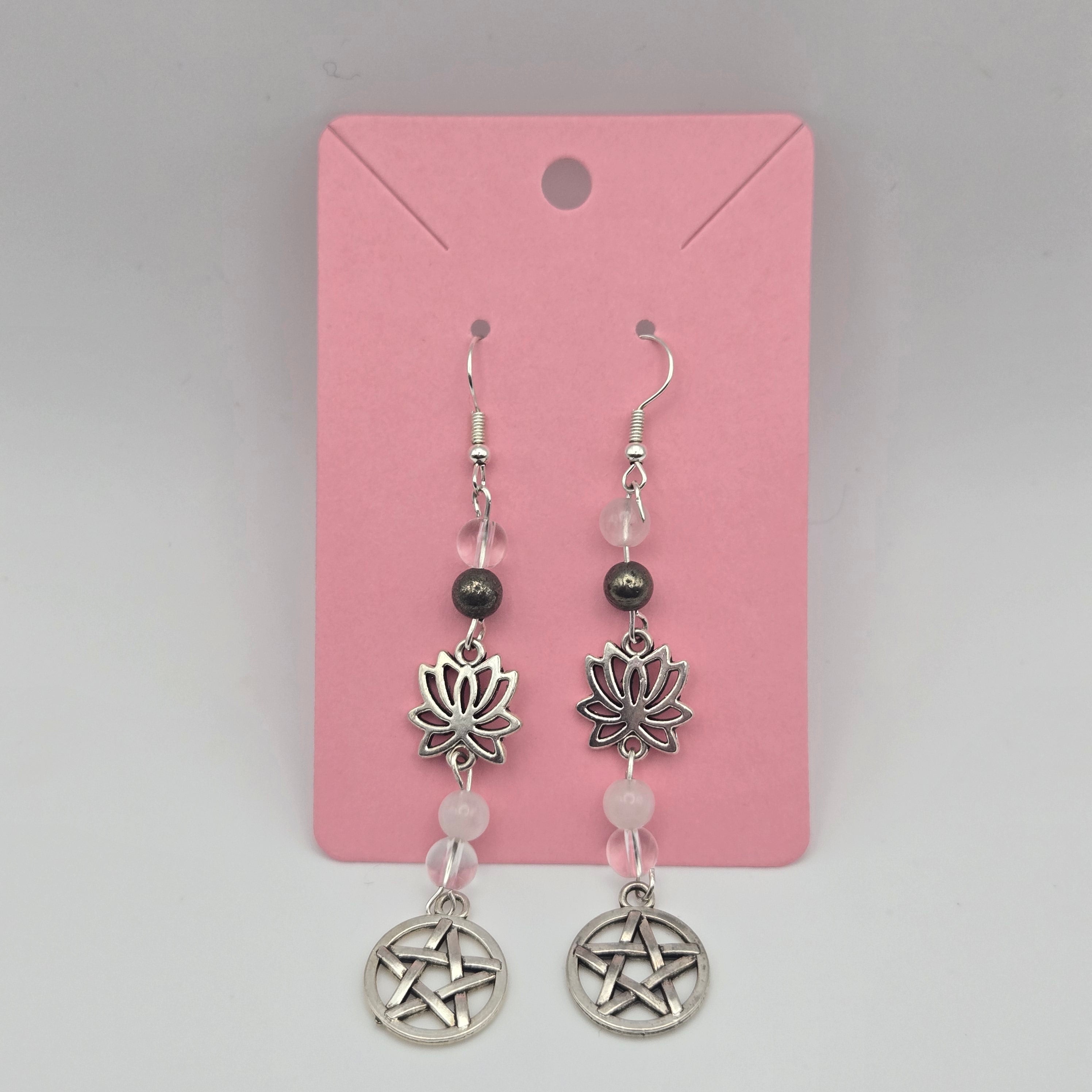 Lotus and Pentacle Savasana Earrings