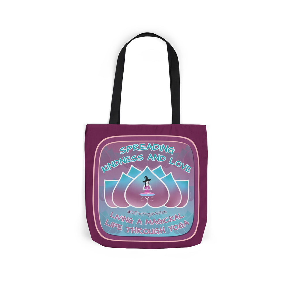 Yoga Witchling Canvas Tote Bag with Colorful Straps