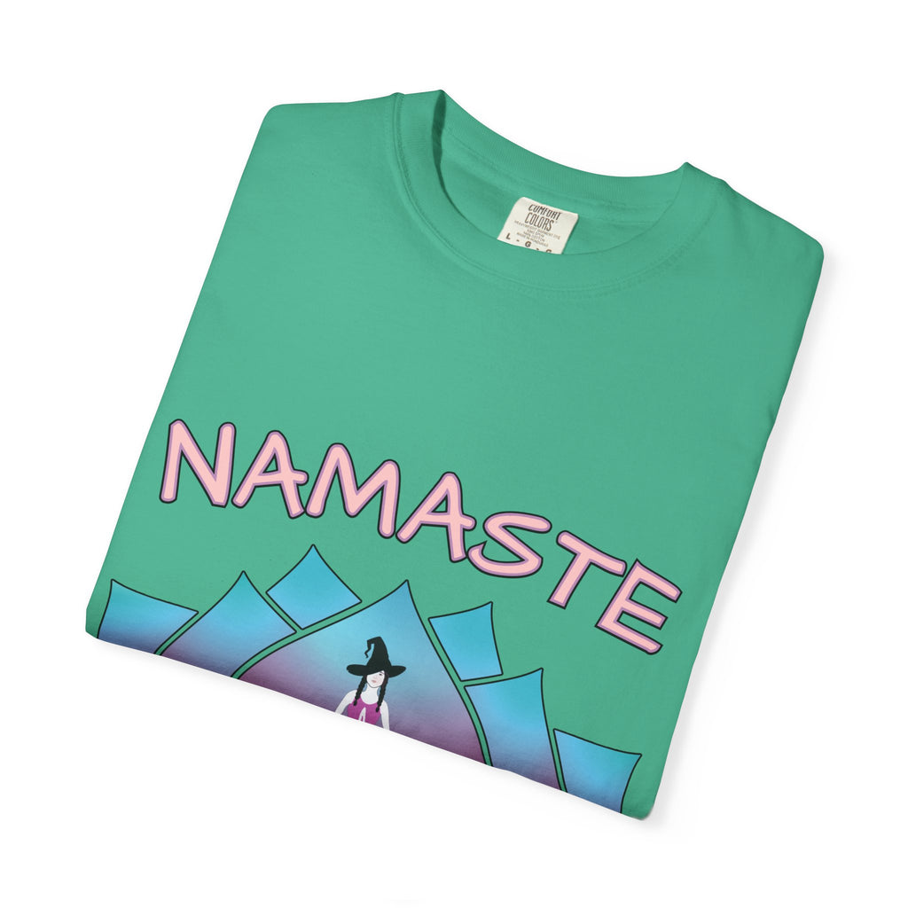 “Namaste, Witchlings” Unisex Tee – cozy, magick-infused softness for your yoga flow, ritual practice, or everyday witchy wanderings.