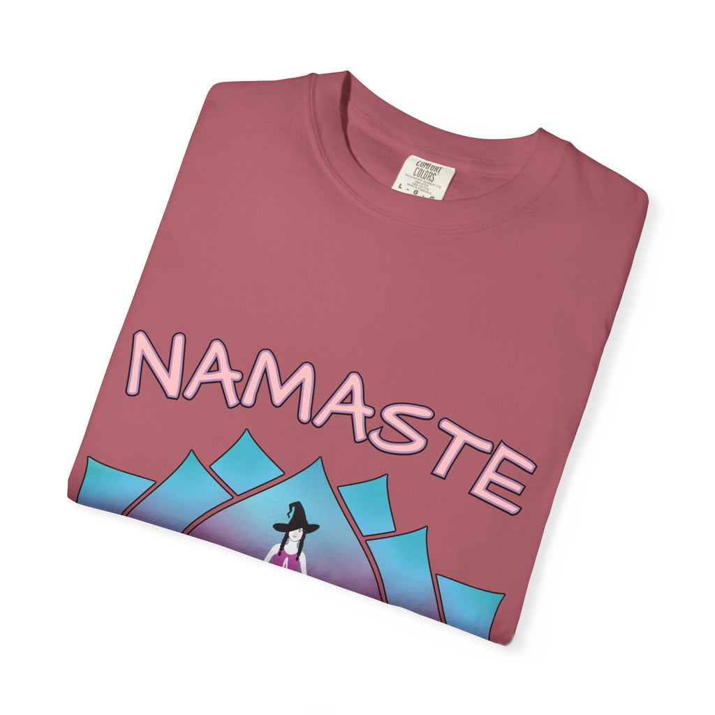 “Namaste, Witchlings” Unisex Tee – cozy, magick-infused softness for your yoga flow, ritual practice, or everyday witchy wanderings.