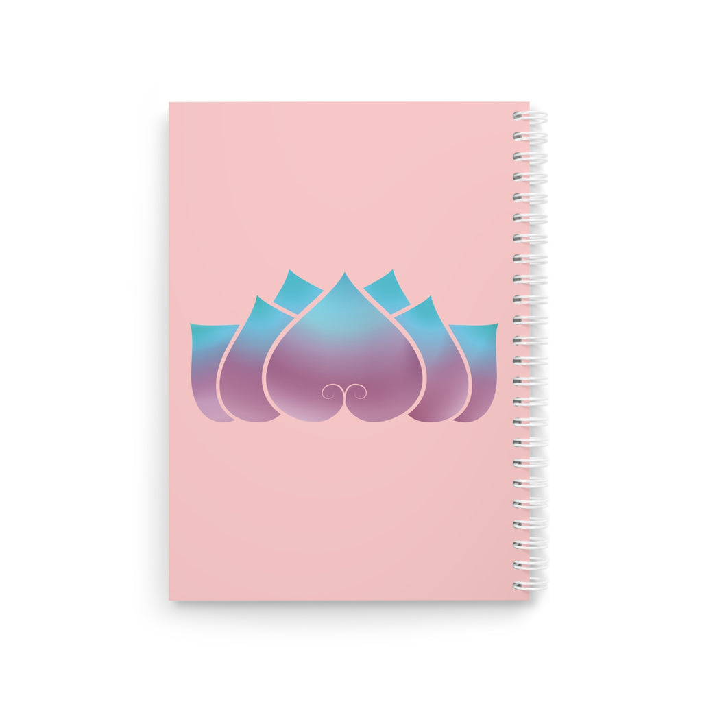 Yoga Witch Spiral Notebook — Pastel Lotus Journal with "If found, please text" Personalization