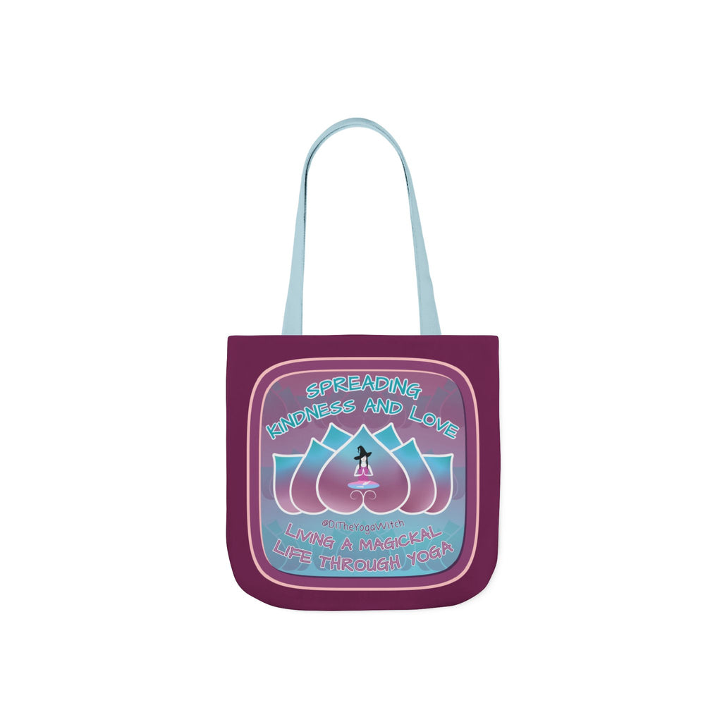 Yoga Witchling Canvas Tote Bag with Colorful Straps