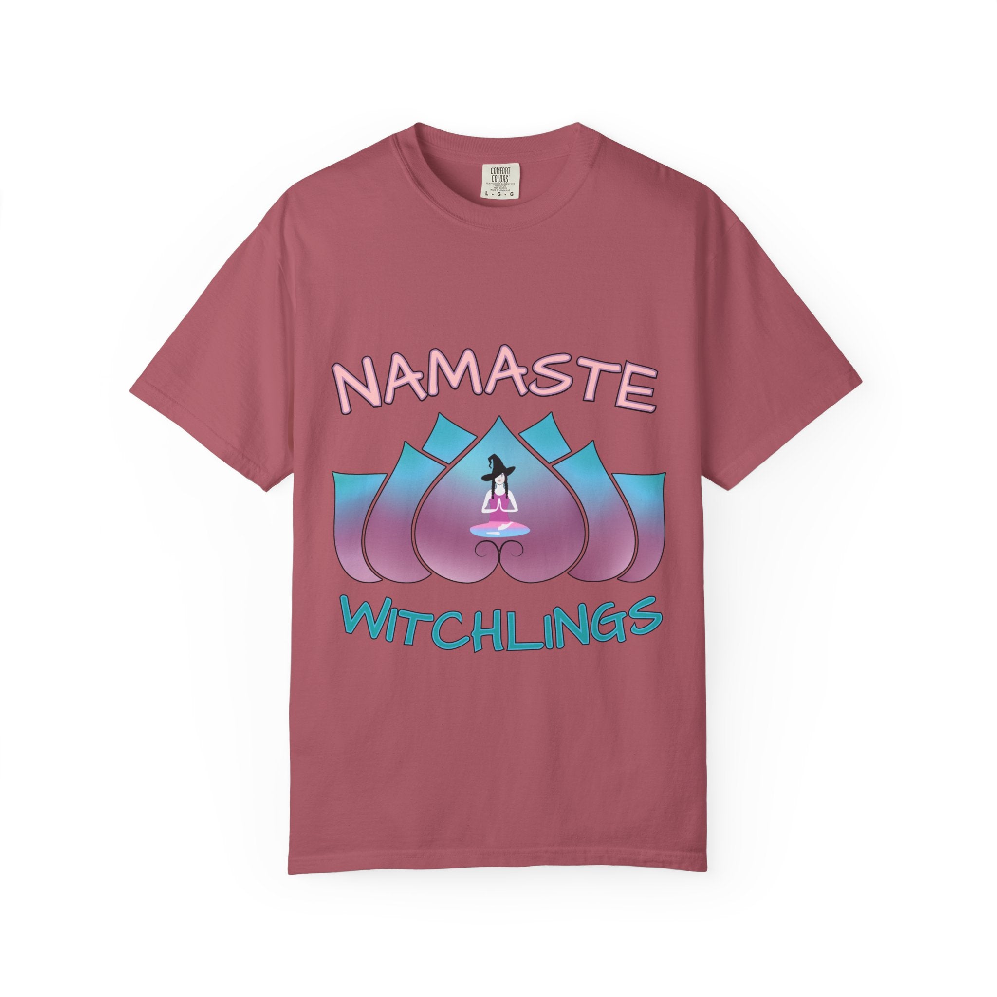 “Namaste, Witchlings” Unisex Tee – cozy, magick-infused softness for your yoga flow, ritual practice, or everyday witchy wanderings.