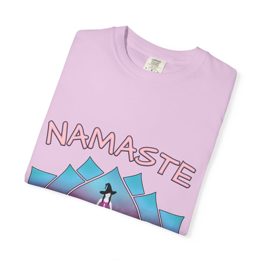 “Namaste, Witchlings” Unisex Tee – cozy, magick-infused softness for your yoga flow, ritual practice, or everyday witchy wanderings.