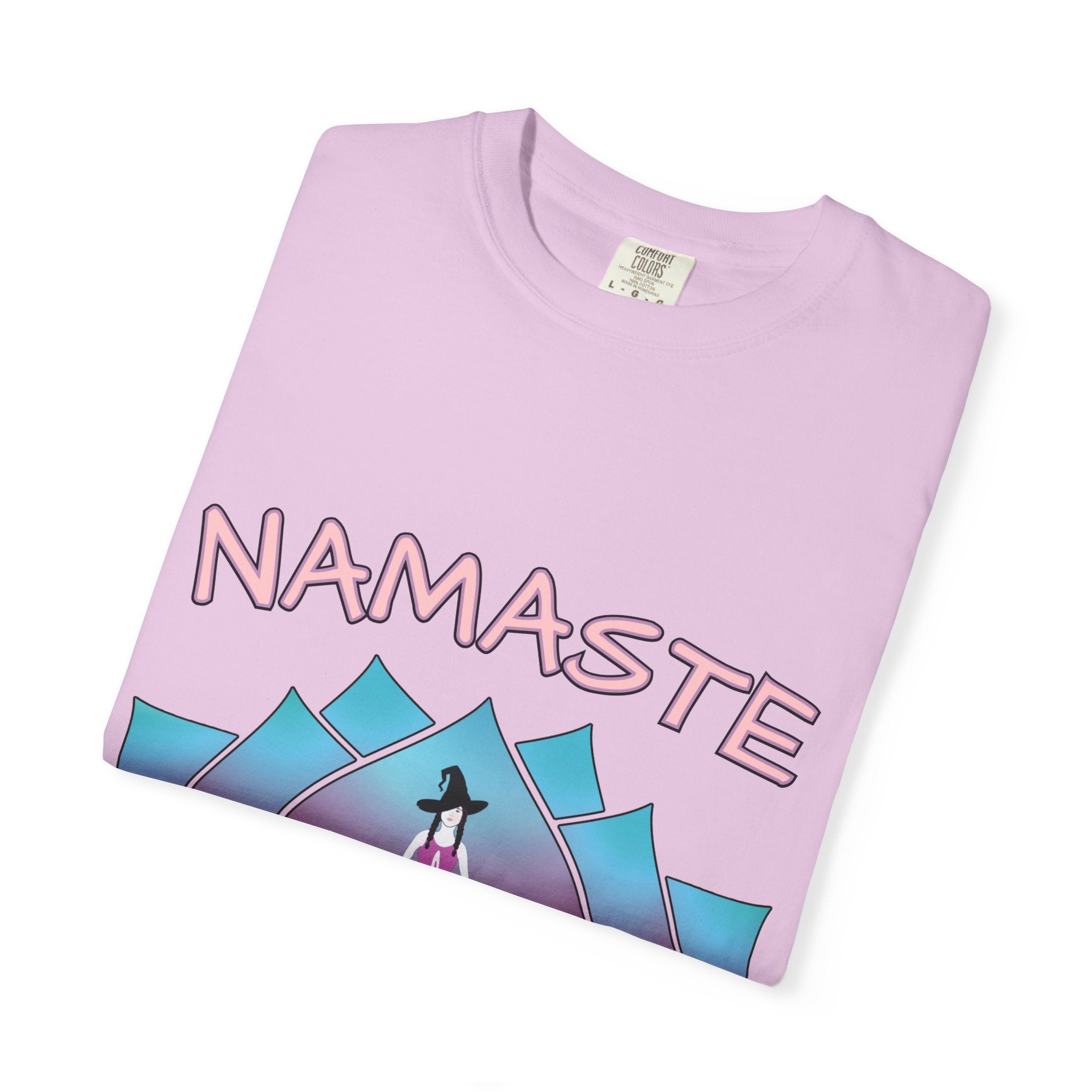 “Namaste, Witchlings” Unisex Tee – cozy, magick-infused softness for your yoga flow, ritual practice, or everyday witchy wanderings.