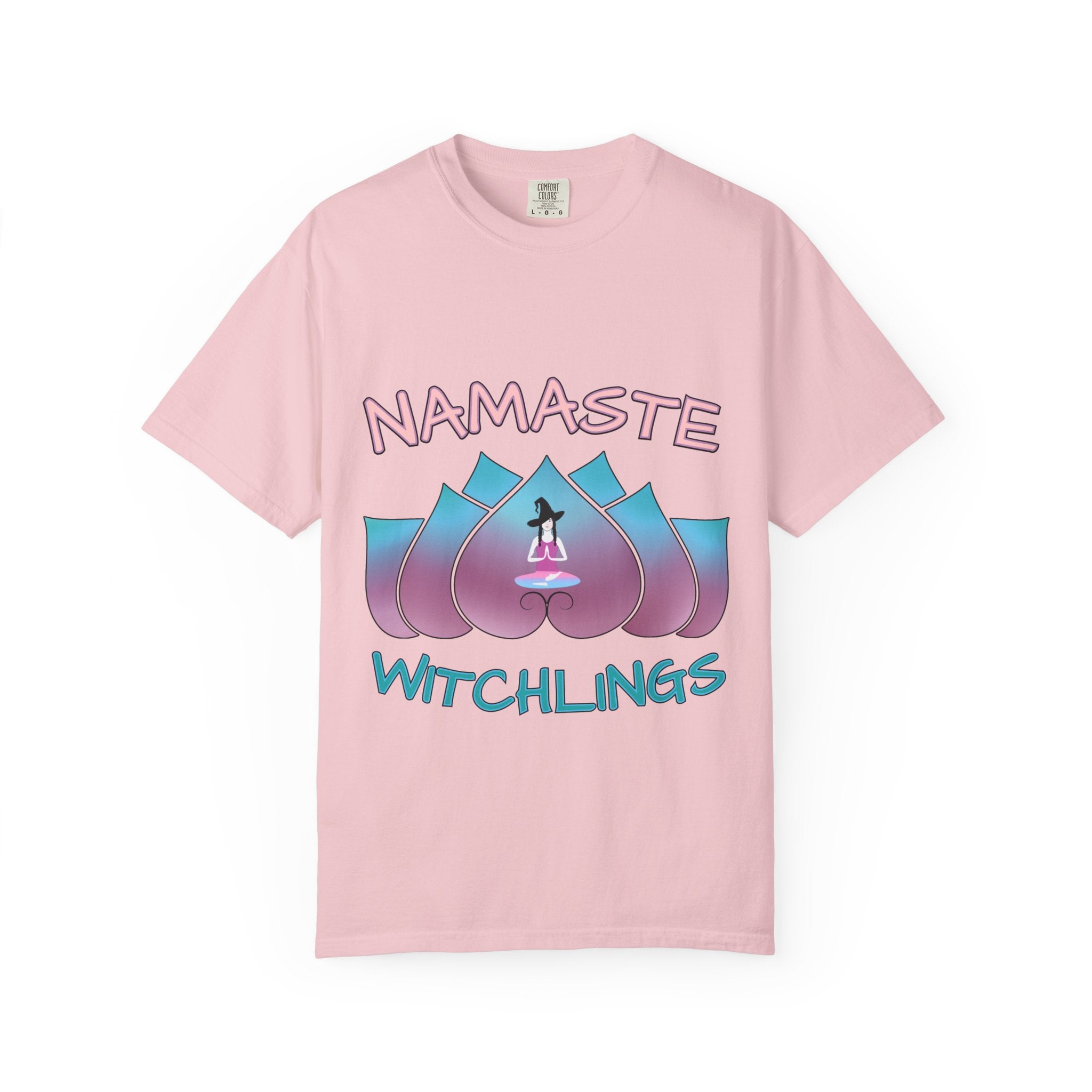 “Namaste, Witchlings” Unisex Tee – cozy, magick-infused softness for your yoga flow, ritual practice, or everyday witchy wanderings.