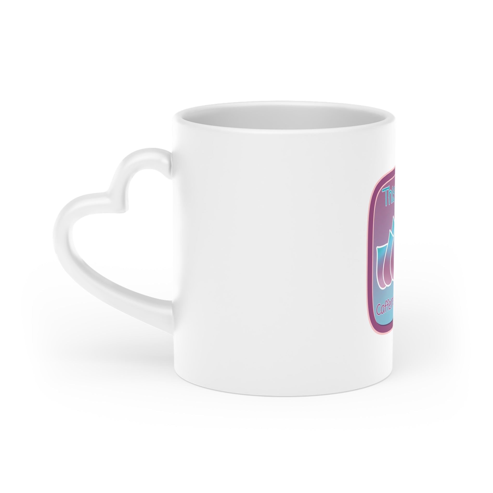 Witchy Heart-Shaped Mug – This Witch Runs on Caffeine & Sarcasm